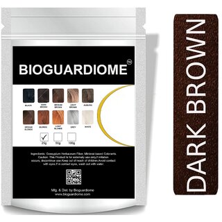 Bioguardiome Hair Building Fiber Refill Bag  Dark Brown (25g, Pack of 1)  Powder-Based Hair Thickening Fibers for Men