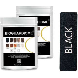 Bioguardiome Hair Fiber Refill Bag  Black (25g, Pack of 2)  Powder-Based Hair Thickening Fibers for Men  Women