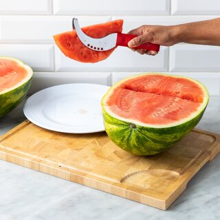 Watermelon slicer cantaloupe knife corer fruits and vegetables steel Blade multicolour set of 1 Watermelon slicer cantaloupe knife corer fruits and vegetables steel Blade multicolour set of 1