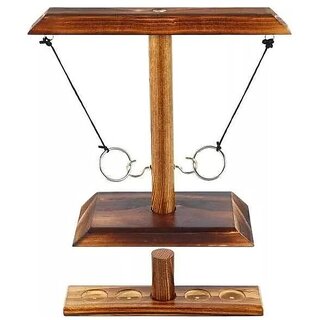                       Hook and Ring Game Handmade Wooden Toss Game for Kids and Adults Indoor/Outdoor                                              
