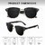 UV Protection Clubmaster Sunglasses (53)  (For Men & Women, Black)