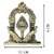 Om Vel With Double Side Peacock and Arch  Idol for Car Dashboard  Pooja Room and Office  With Stand  Lord Murugan for Decorative and Gift Item (Size 6cm)