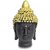 Buddha Head Statue  Black and Gold color Head Budhha Handcrafted Resin Decorative Sculpture for Home Garden  Meditation  Peaceful Zen Decor for Spiritual Living Spaces Brings SuccessPeace in Home