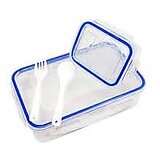 Transparent 800Ml + 125Ml Plastic Lunch Tiffin Box for Children's Kids..