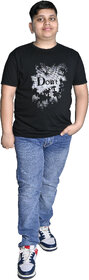 Kid Kupboard Cotton Boys T-Shirt, Dark Black, Half-Sleeves, 12-13 Years KIDS7489