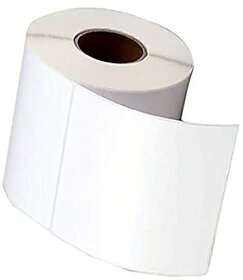 LABELKART   33x25mm 3up Chromo Label Roll  Glossy Self-Adhesive Barcode/Sticker Labels (6000 Labels/Roll) | Thermal Transfer Printable | Hot Melt Adhesive | 1-Inch Core | Outside Wound