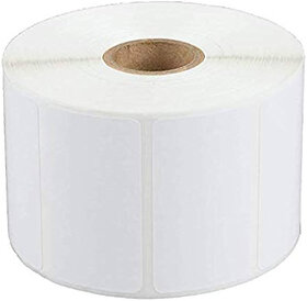 LABELKART   75x25mm 1UP Polyester Label Roll  2000 High-Durability Thermal Transfer Labels | Tear, Water & Heat Resistant | 1-Inch Core | Outside Rewind | Hot Melt Adhesive
