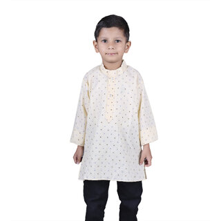 Kid Kupboard Cotton Boys Kurta, Light Yellow, Full-Sleeves, 7-8 Years KIDS7480 Kid Kupboard Cotton Boys Kurta, Light Yellow, Full-Sleeves, 7-8 Years KIDS7480