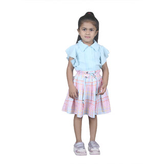 Kid Kupboard Cotton Girls Top and Skirt Set, Multicolor, Half-Sleeves, 6-7 Years KIDS7496 Kid Kupboard Cotton Girls Top and Skirt Set, Multicolor, Half-Sleeves, 6-7 Years KIDS7496