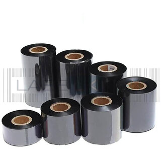 LABELKART   Wax Resin Ribbon 55mm x 300M  Black Thermal Transfer Ribbon for Barcode & Label Printers | 1 Inch Core | Smudge-Resistant | Compatible with Zebra, TSC, Godex, Argox & More