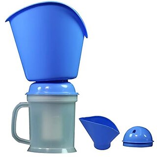 3 In 1 Steam Vaporizer Nose Steamer for Cold & Cough Nozzle Inhaler & Nose Vaporiser (Blue)