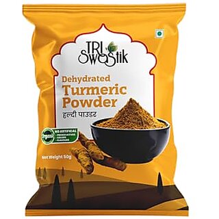                       TRI SwaStik Deydred Turmeric Powder (50Gm pack of 5)                                              