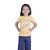 Kid Kupboard Cotton Girls T-Shirt, Bright Yellow, Half-Sleeves, 6-7 Years KIDS7514