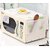 Dustproof Microwave Oven Cover with 2 Pockets Waterproof Greaseproof Oil Proof Oven Cover 85 x 35 cm (Assorted Design)