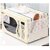 Dustproof Microwave Oven Cover with 2 Pockets Waterproof Greaseproof Oil Proof Oven Cover 85 x 35 cm (Assorted Design)
