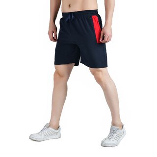 Stylish Men Kwings Men's Running & Gym Shorts - Piping Design Lycra Blend with 2 Zipper Pockets 