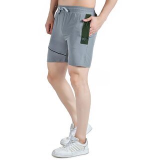 Elegant Men Kwings Men's Running & Gym Shorts - Piping Design Lycra Blend with 2 Zipper Pockets 