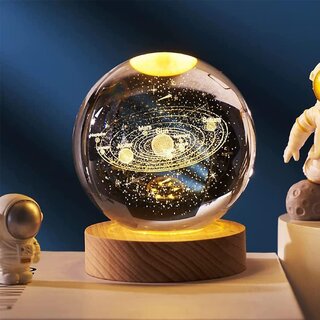 Vibes Wrapz 3D Ball Night Lamp Astronaut, Saturn, Big Moon design,USB Table Colorful LED Wooden Ball for Home Decoration Vibes Wrapz 3D Ball Night Lamp Astronaut, Saturn, Big Moon design,USB Table Colorful LED Wooden Ball for Home Decoration