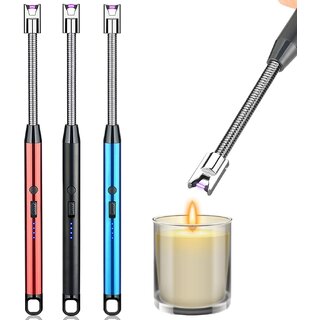                       Vibes Wrapz ARC BBQ Electric Candle Lighter - Rechargeable, Windproof, USB, 360 Flexible Neck Arc Lighter (Multicolour)                                              