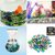 Glass Gem Stone, Flat Round Attractive pebbles for Aquarium Fish Tank. (Approx - 45 Gem stones)
