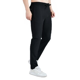 Premium Men Kwings Soft NS Lycra Track Pant for Men - Comfortable Straight Fit Joggers with Secu