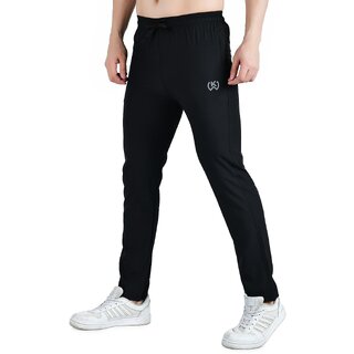 Premium Men Kwings Soft NS Lycra Track Pant for Men - Comfortable Straight Fit Joggers with Secu