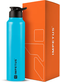 IMPETUS Water Sipper Stainless Steel Bottle 1 Litre for School, Gym, Leakproof