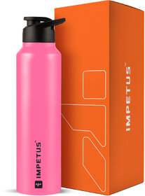 IMPETUS Water Sipper Stainless Steel Bottle 1 Litre for School, Gym, Leakproof