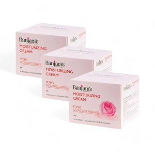 Banjaras Rose Moisturizing Cream - 50g (Pack Of 3) Banjaras Rose Moisturizing Cream - 50g (Pack Of 3)
