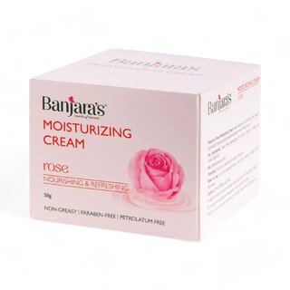                       Banjaras Moisturizing, Nourishing  Refreshing Rose Cream - 50gm                                              