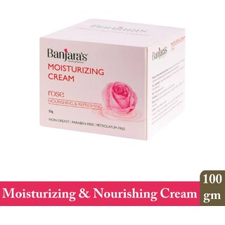                       Banjaras Rose Moisturizing Nourishing  Refreshing Cream - 50g                                              
