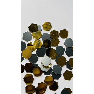                       MIRROR GLASS WORLDWIDE Fancy Shape Golden Mirror Glass Beads for Art and Craft, Embroidery Works and Lippan Art. 21  18                                              