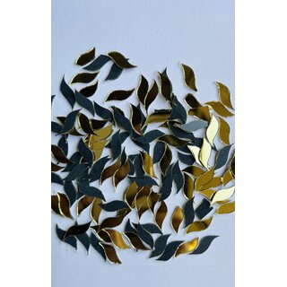                       Golden Fancy Shape Mirrror 17  8mm Left 570Piece in 100gram                                              
