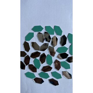                       MIRROR GLASS WORLDWIDE Fancy Hexagonal Shape Mirrors  10x20 mm  240 Pieces  100 gm  Ideal for Lippan Art, Fabric Cra                                              