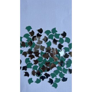                       MIRROR GLASS WORLDWIDE Fancy Leaf Shape Mirrors  13x15 mm  440 Pieces  100 gm  Ideal for Lippan Art, Fabric Crafting                                              
