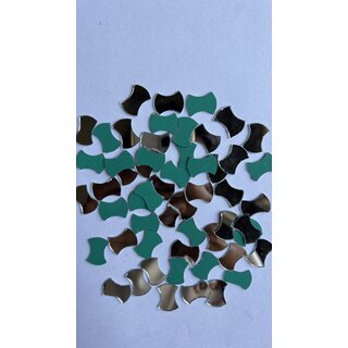                       MIRROR GLASS WORLDWIDE Fancy Hourglass Shape Mirrors  12x18 mm  220 Pieces  100 gm  Ideal for Lippan Art, Fabric Cra                                              