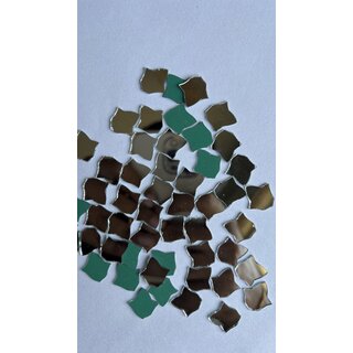                       MIRROR GLASS WORLDWIDE Fancy Leaf Shape Mirrors  15x16 mm  300 Pieces  100 gm  Ideal for Lippan Art, Fabric Crafting                                              