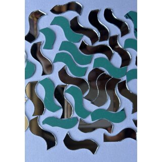 MIRROR GLASS WORLDWIDE Fancy Wave Shape Mirrors 10x25 mm 240 Pieces 100 gm Ideal for Lippan Art, Fabric Crafting MIRROR GLASS WORLDWIDE Fancy Wave Shape Mirrors 10x25 mm 240 Pieces 100 gm Ideal for Lippan Art, Fabric Crafting