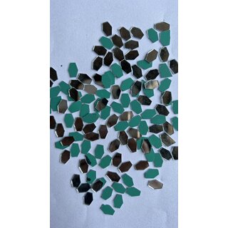                       MIRROR GLASS WORLDWIDE Fancy Hexagonal Shield Shape Mirrors  7x10 mm  690Pieces  100 gm  Ideal for Lippan Art, Fabri                                              