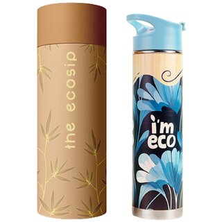 IMECO Bamboo Bottle Stainless Steel Printed Bottle (Flora 500 ML) IMECO Bamboo Bottle Stainless Steel Printed Bottle (Flora 500 ML)