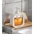 Purple Soap Dispenser, Refillable Hand Soap Dispenser for Bathroom and Dish Soap Dispenser for Kitchen Sink, pack of 1