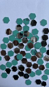 MIRROR GLASS WORLDWIDE Fancy Shape Silver Mirror Embroidery Works and Lippan Art. 12  10MM 430 PIECE 100GM