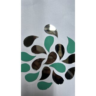                       MIRROR GLASS WORLDWIDE SILVER FANCY SHAPE MIRROR FOR JEWELLRY MAKING ART AND CRAFT, 1935MM 85PIECE 100GM                                              