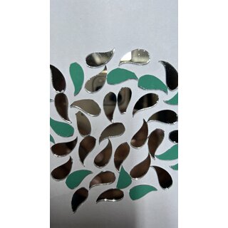MIRROR GLASS WORLDWIDE Silver Fancy Mango Shape for Jewellery Making,Other Craft Work Like Project lippan Art, mud Wor MIRROR GLASS WORLDWIDE Silver Fancy Mango Shape for Jewellery Making,Other Craft Work Like Project lippan Art, mud Wor