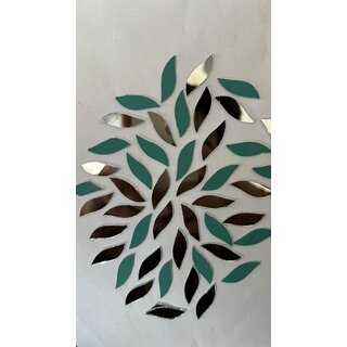                       MIRROR GLASS WORLDWIDE Fancy Shape Silver Mirror Glass Embroidery Works and Lippan Art. 24  8mm 300 PIECE 100GM                                              
