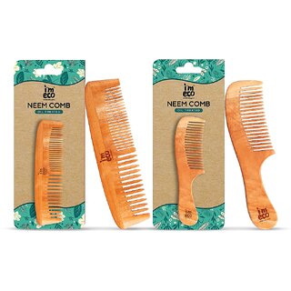 IMECO Kacchi Neem Wooden Comb for Men Women Combo Pack (1 Dual Tooth Comb 1 Wide Tooth Comb) IMECO Kacchi Neem Wooden Comb for Men Women Combo Pack (1 Dual Tooth Comb 1 Wide Tooth Comb)
