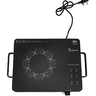 Samtonic 2000 W Radiant Cooktop Jog Dial, Touch Panel (Gold, Black, INFR100-GOLD Samtonic 2000 W Radiant Cooktop Jog Dial, Touch Panel (Gold, Black, INFR100-GOLD
