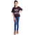 Kid Kupboard Cotton Girls T-Shirt, Purple, Half-Sleeves, 9-10 Years KIDS7531