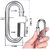 MCS Carabiner Locking Carabiner (Silver) (Pack of 10)
