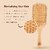 IMECO Bamboo Paddle Hair Brush Pack of 2, 100 Natural Wooden Comb, Detangling  Scalp Massaging Brush